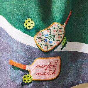 Anthropologie Maeve Pickleball Dish Towel BRAND NEW
